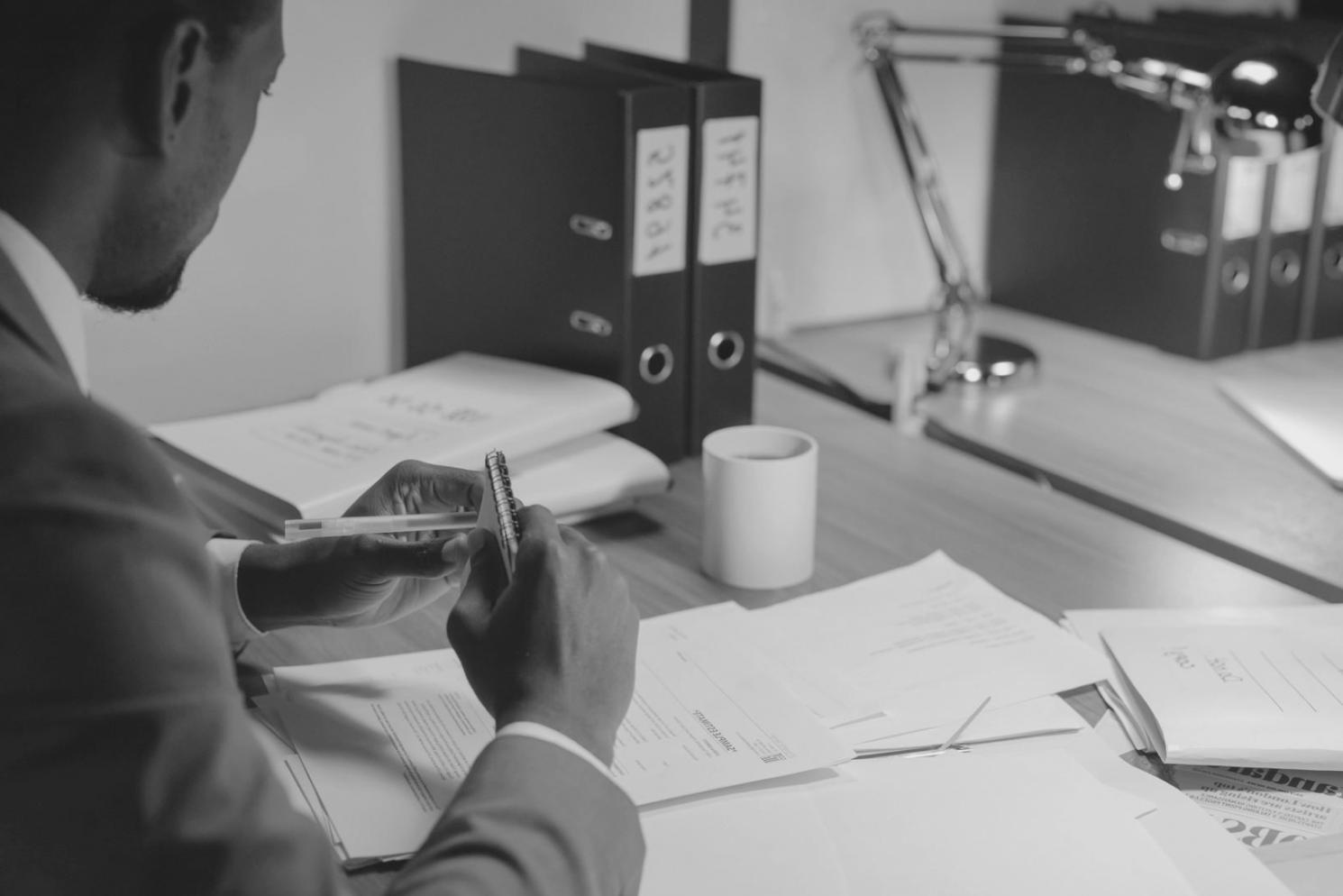 Payroll records and business planning materials